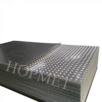 Лист алюминиевый 3х1500х6000, рифление квинтет, марка АМГ2Н2Р в Кургане цена